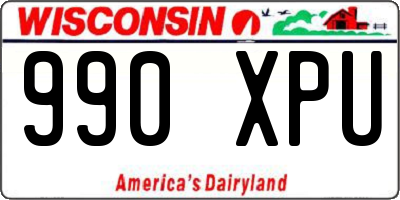 WI license plate 990XPU