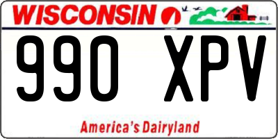WI license plate 990XPV
