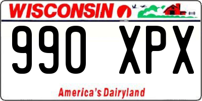 WI license plate 990XPX