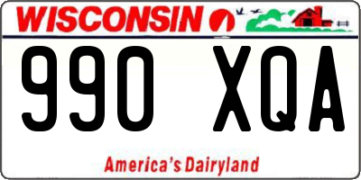 WI license plate 990XQA
