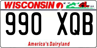 WI license plate 990XQB