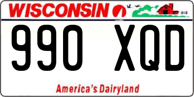 WI license plate 990XQD