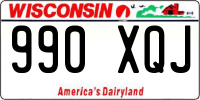 WI license plate 990XQJ