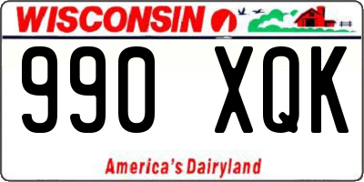 WI license plate 990XQK