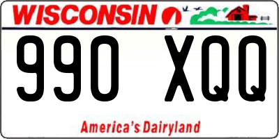 WI license plate 990XQQ