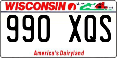 WI license plate 990XQS