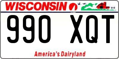 WI license plate 990XQT
