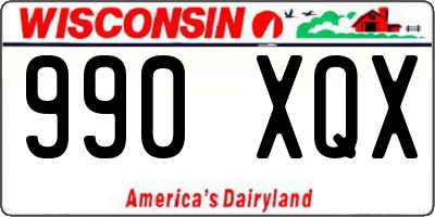 WI license plate 990XQX