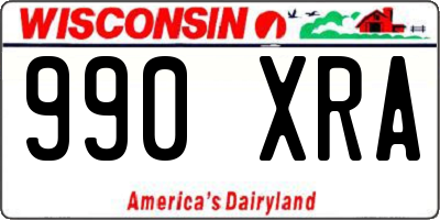 WI license plate 990XRA