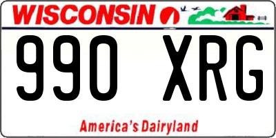 WI license plate 990XRG