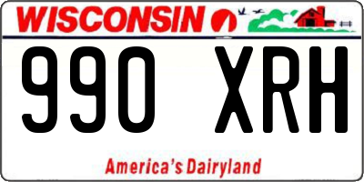 WI license plate 990XRH