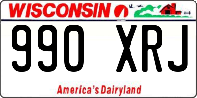 WI license plate 990XRJ