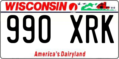 WI license plate 990XRK