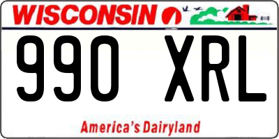 WI license plate 990XRL