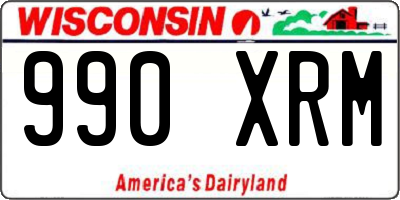 WI license plate 990XRM