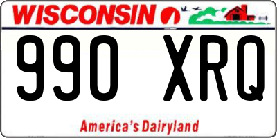 WI license plate 990XRQ