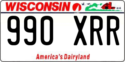 WI license plate 990XRR