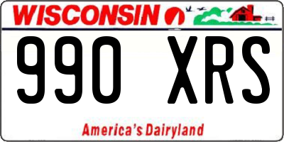 WI license plate 990XRS