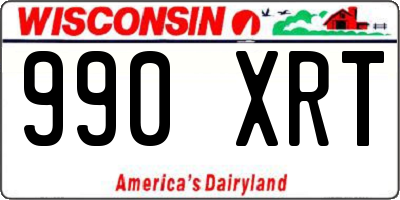 WI license plate 990XRT