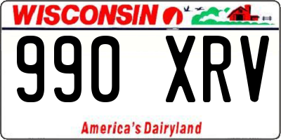 WI license plate 990XRV