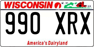 WI license plate 990XRX