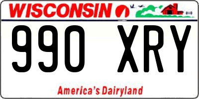 WI license plate 990XRY