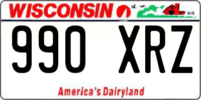 WI license plate 990XRZ