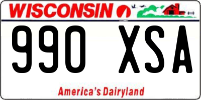 WI license plate 990XSA