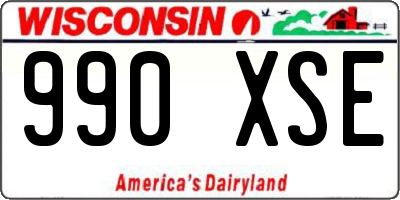 WI license plate 990XSE