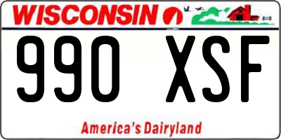 WI license plate 990XSF