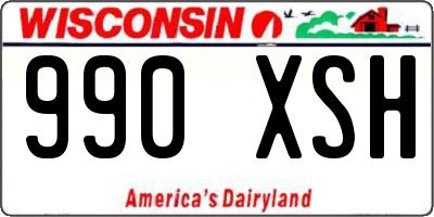WI license plate 990XSH