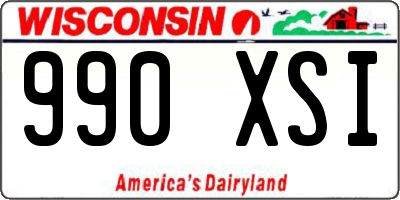 WI license plate 990XSI
