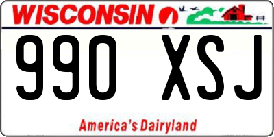 WI license plate 990XSJ