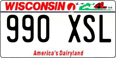 WI license plate 990XSL