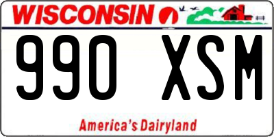WI license plate 990XSM