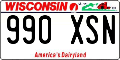 WI license plate 990XSN