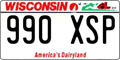 WI license plate 990XSP