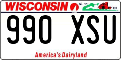 WI license plate 990XSU