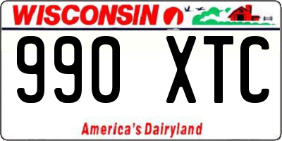 WI license plate 990XTC