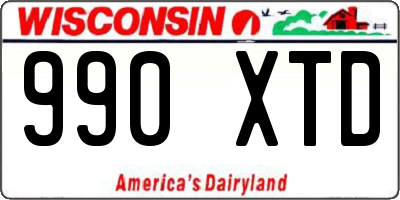 WI license plate 990XTD