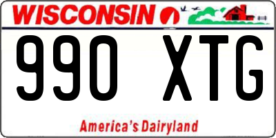 WI license plate 990XTG