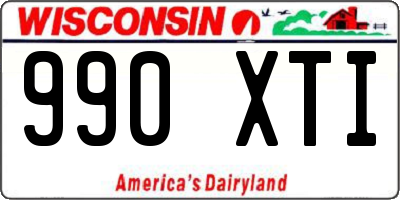 WI license plate 990XTI