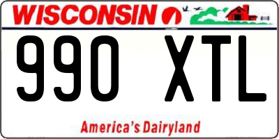 WI license plate 990XTL