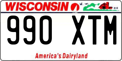 WI license plate 990XTM