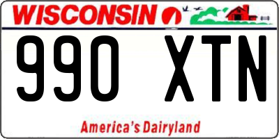 WI license plate 990XTN