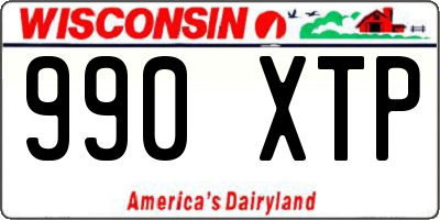 WI license plate 990XTP