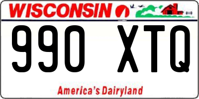 WI license plate 990XTQ