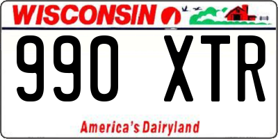 WI license plate 990XTR