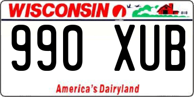 WI license plate 990XUB