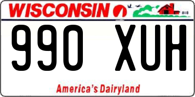 WI license plate 990XUH